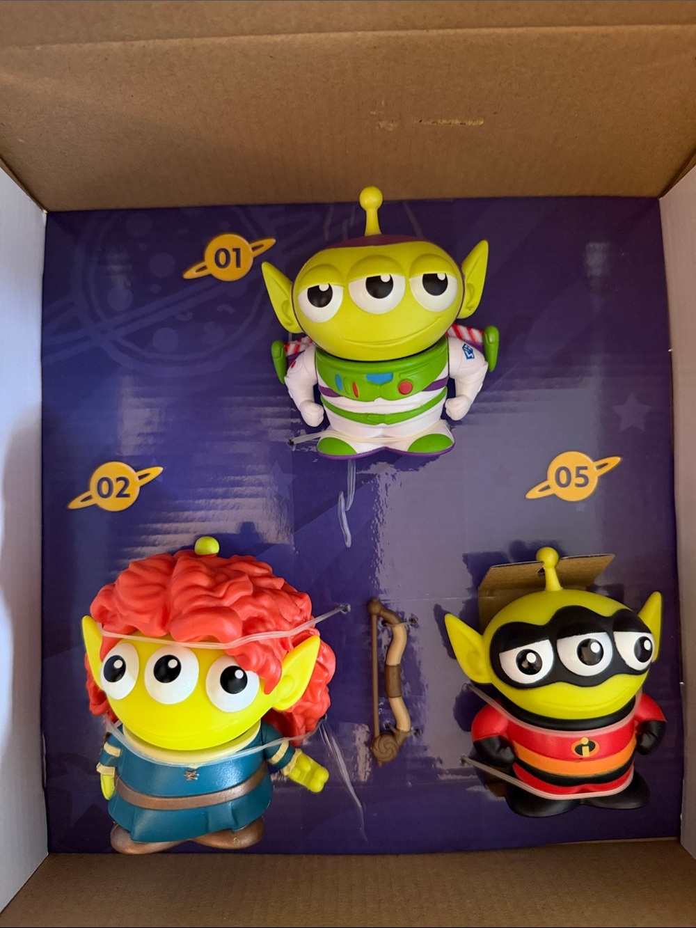 Mattel Pixar Alien Remix- Buzz Lightyear, Merida & Mr. Incredible